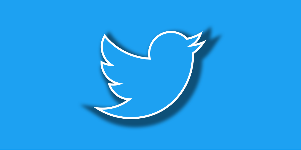 Image of Twitter bird on a blue background.